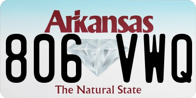 AR license plate 806VWQ