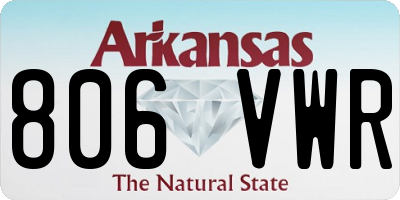 AR license plate 806VWR