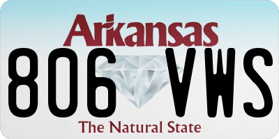 AR license plate 806VWS