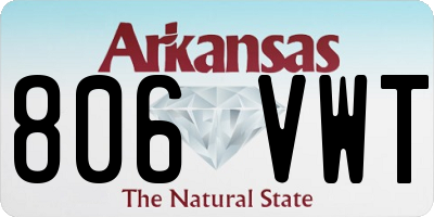 AR license plate 806VWT