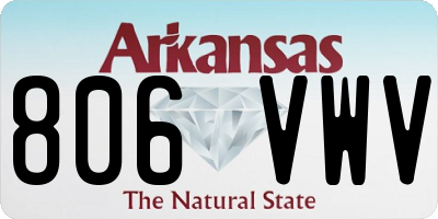 AR license plate 806VWV