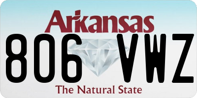 AR license plate 806VWZ