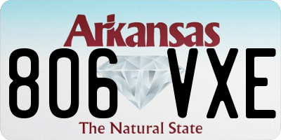 AR license plate 806VXE