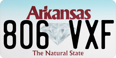 AR license plate 806VXF