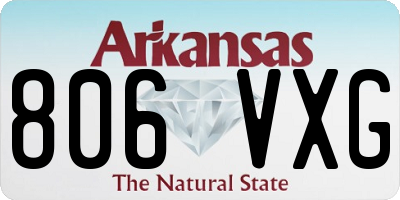 AR license plate 806VXG