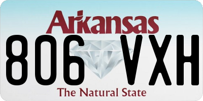 AR license plate 806VXH