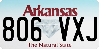 AR license plate 806VXJ