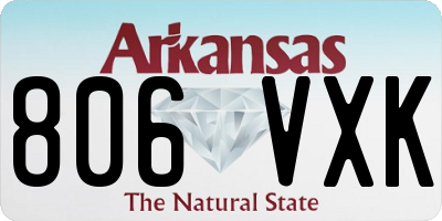 AR license plate 806VXK