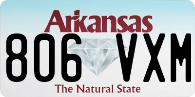 AR license plate 806VXM