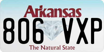 AR license plate 806VXP