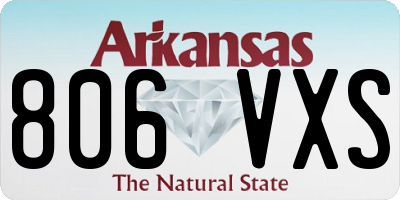 AR license plate 806VXS