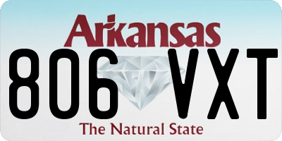 AR license plate 806VXT