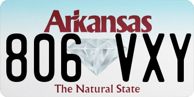 AR license plate 806VXY