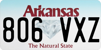 AR license plate 806VXZ