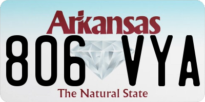 AR license plate 806VYA