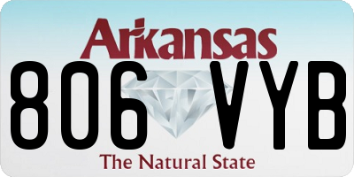 AR license plate 806VYB