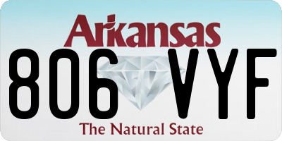AR license plate 806VYF
