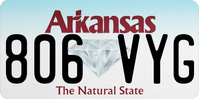 AR license plate 806VYG