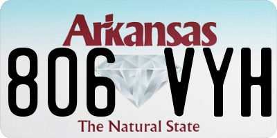 AR license plate 806VYH