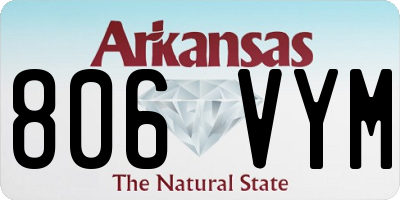 AR license plate 806VYM