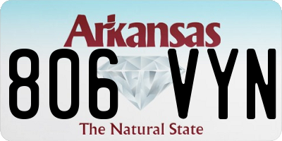 AR license plate 806VYN