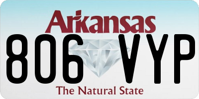 AR license plate 806VYP