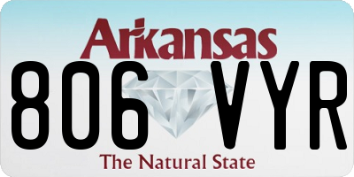 AR license plate 806VYR