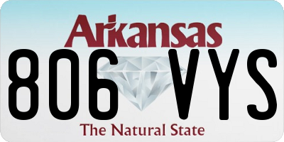 AR license plate 806VYS