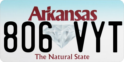 AR license plate 806VYT