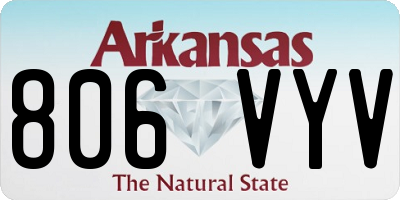AR license plate 806VYV