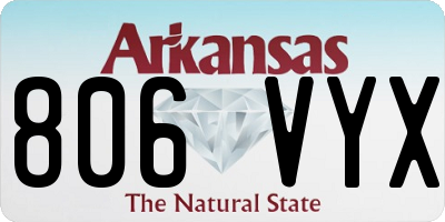 AR license plate 806VYX