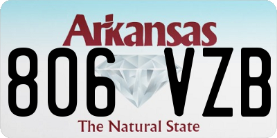 AR license plate 806VZB