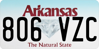 AR license plate 806VZC