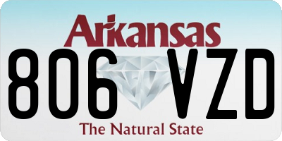 AR license plate 806VZD