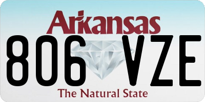AR license plate 806VZE