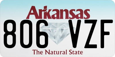 AR license plate 806VZF