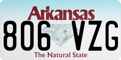 AR license plate 806VZG