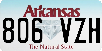 AR license plate 806VZH