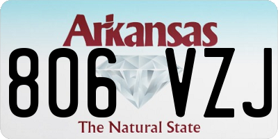 AR license plate 806VZJ