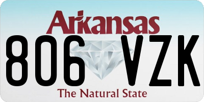 AR license plate 806VZK