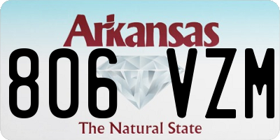 AR license plate 806VZM
