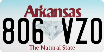 AR license plate 806VZO