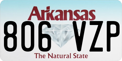 AR license plate 806VZP
