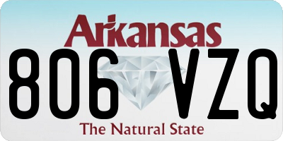 AR license plate 806VZQ