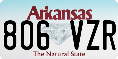 AR license plate 806VZR