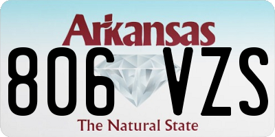 AR license plate 806VZS