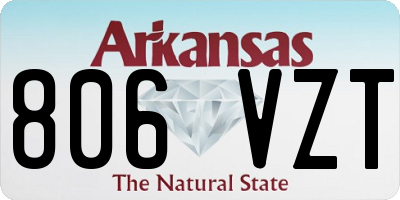 AR license plate 806VZT