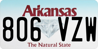 AR license plate 806VZW