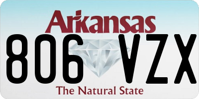 AR license plate 806VZX