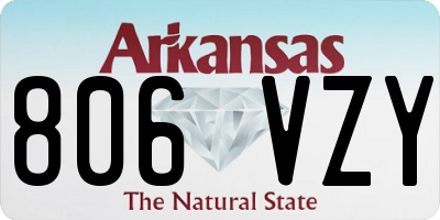 AR license plate 806VZY
